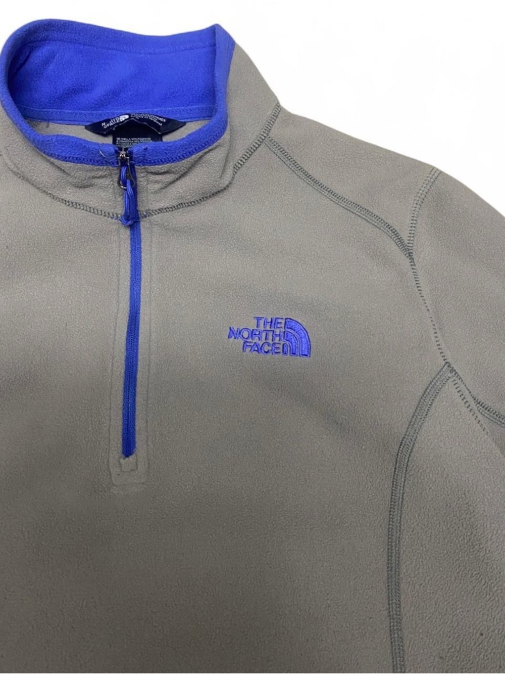 Y2K the North face light grey and purple fleece quarter zip up